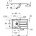 Кухонная мойка Grohe K200 31552SD1 86x50 нержавеющая сталь