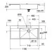 Кухонная мойка Grohe K1000 31582SD0/31581SD0 116x52 нержавеющая сталь