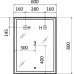 Зеркало Raval Prima 60 Prim.02.60/W/RL с подсветкой