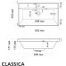 Умывальник Raval Classica Clas.08.80/W/RL 80 х45 белый глянец