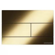 Кнопка смыва CeramicaNova Balance Rect CN12-004BG золото брашированное
