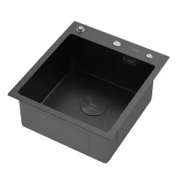 Кухонная мойка ARFEKA ECO AR 450*500 POP-UP BLACK PVD NANO D..