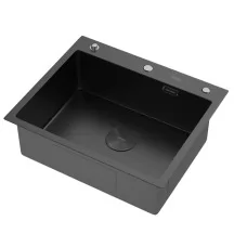 Кухонная мойка ARFEKA ECO AR 600*500 POP-UP BLACK PVD NANO