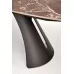 Стол обеденный HALMAR MARVIN бордовый мрамор/черный 180-260/95