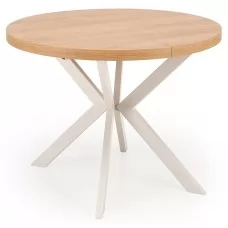 Стол обеденный HALMAR PERONI дуб гикори/кашемир 100-250/100