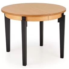 Стол обеденный HALMAR SORBUS дуб натуральный/черный 100-200/100