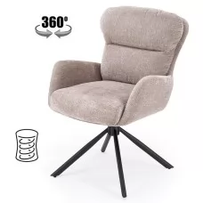 Стул HALMAR K593 серый/черный, поворотный