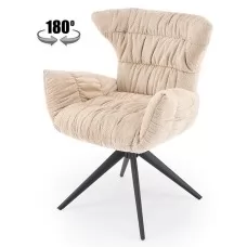 Стул HALMAR K595 бежевый/черный, поворотный