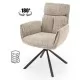 Стул HALMAR K596 бежевый/черный, поворотный