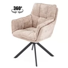 Стул HALMAR K597 бежевый/черный, поворотный