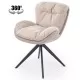 Стул HALMAR K599 бежевый/черный, поворотный
