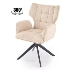 Стул HALMAR K601 бежевый/черный, поворотный