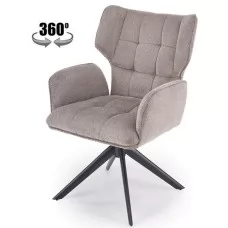 Стул HALMAR K601 серый/черный, поворотный