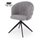 Стул HALMAR K604 серый/черный, поворотный