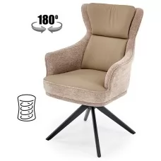 Стул HALMAR K611 темно-бежевый/черный, поворотный
