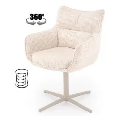 Стул HALMAR K614 CS бежевый/кашемир, поворотный