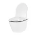 Унитаз Amore di Mare Delio P203LB 36x49 сиденье дюропласт, микролифт, белый с черным (подвесной)