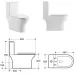 Унитаз Amore di Mare Nera N902 38x68,5 сиденье Duroplast, микролифт, белый (напольный)