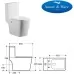 Унитаз Amore di Mare Tronto Bidet N900-X 36,5x65 с функцией биде, сиденье Duroplast, микролифт, белый (напольный)
