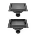 Душевой трап Amore di Mare Picco SD-15GM, 150х150 мм, оборачиваемый под плитку, оружейная сталь