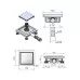 Душевой трап Amore di Mare Picco SD-15, 150х150 мм, оборачиваемый под плитку, хром