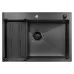 Кухонная мойка ARFEKA ECO AR 700*500+CL AR G+DS AR BLACK DECOR VOLCANIC