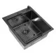 Кухонная мойка ARFEKA ECO AR 450*500+CL AR F+DS AR BLACK DECOR MILLET