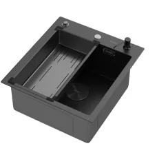 Кухонная мойка Arfeka ECO AR 450*500 POP-UP+CL G+DS BLACK DECOR