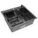 Кухонная мойка Arfeka ECO AR 550*500+CL AR+DS AR BLACK