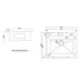 Кухонная мойка Arfeka ECO AR 600*500 POP-UP+CL F+DS BLACK DECOR MILLET