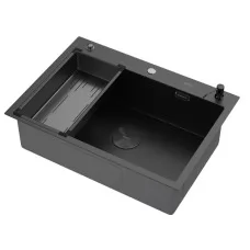 Кухонная мойка Arfeka ECO AR 700*500 POP-UP+CL G+DS BLACK DECOR