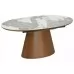Стол обеденный SIGNAL MAROCCO Ceramic белый Pandoro/орех 160-200/90