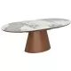 Стол обеденный SIGNAL MAROCCO Ceramic белый Pandoro/орех 160-200/90