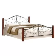Кровать HALMAR VIOLETTA 140 античная черешня\черный