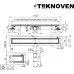 Душевой трап Teknoven TN7D100ZL, 1000х70 мм, двусторонний под плитку, золото