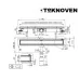 Душевой трап Teknoven TN7D90CZ, 900х70 мм, двусторонний под плитку, черный