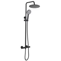 Душевая система Rea Lungo Black REA-P6733 матовый черный