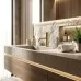 Смеситель для умывальника Rea Lungo Diamond Matt Gold REA-B9843 матовое золото
