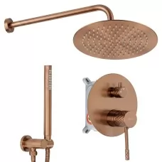 Душевая система Rea Lungo Diamond Copper Brush REA-P5697 матовая медь