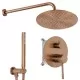 Душевая система Rea Lungo Diamond Copper Brush REA-P5697 матовая медь