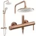 Душевая система Rea Rivo Copper Brush REA-P8925 матовая медь