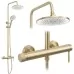 Душевая система Rea Rivo Matt Gold REA-P8924 матовое золото