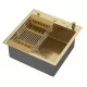 Кухонная мойка Arfeka ECO AR 500*500 POP-UP+CL+DS GOLD DECOR