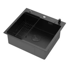 Кухонная мойка Arfeka ECO AR 550*500 POP-UP+CL F+DS BLACK DECOR