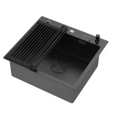 Кухонная мойка Arfeka ECO AR 550*500 POP-UP+RM+DS BLACK