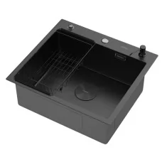 Кухонная мойка Arfeka ECO AR 550*500 POP-UP+CL F+DS BLACK