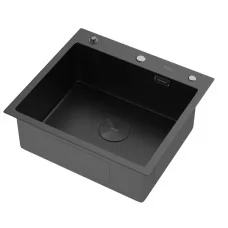 Кухонная мойка Arfeka ECO AR 550*500 POP-UP BLACK PVD NANO DECOR