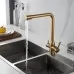 Смеситель для кухни под фильтр Shevanik S248G золотой сатин