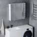Зеркало Vela Комфорт 80 белый глянец