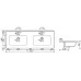Умывальник CeramicaNova Element CN7004 121x46,5 две чаши, белый
